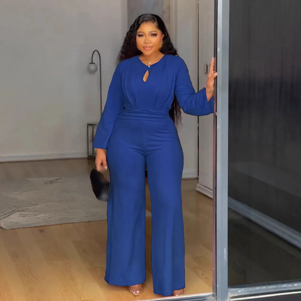 Women's Elegant Summer High Waist Straight Leg Jumpsuit
