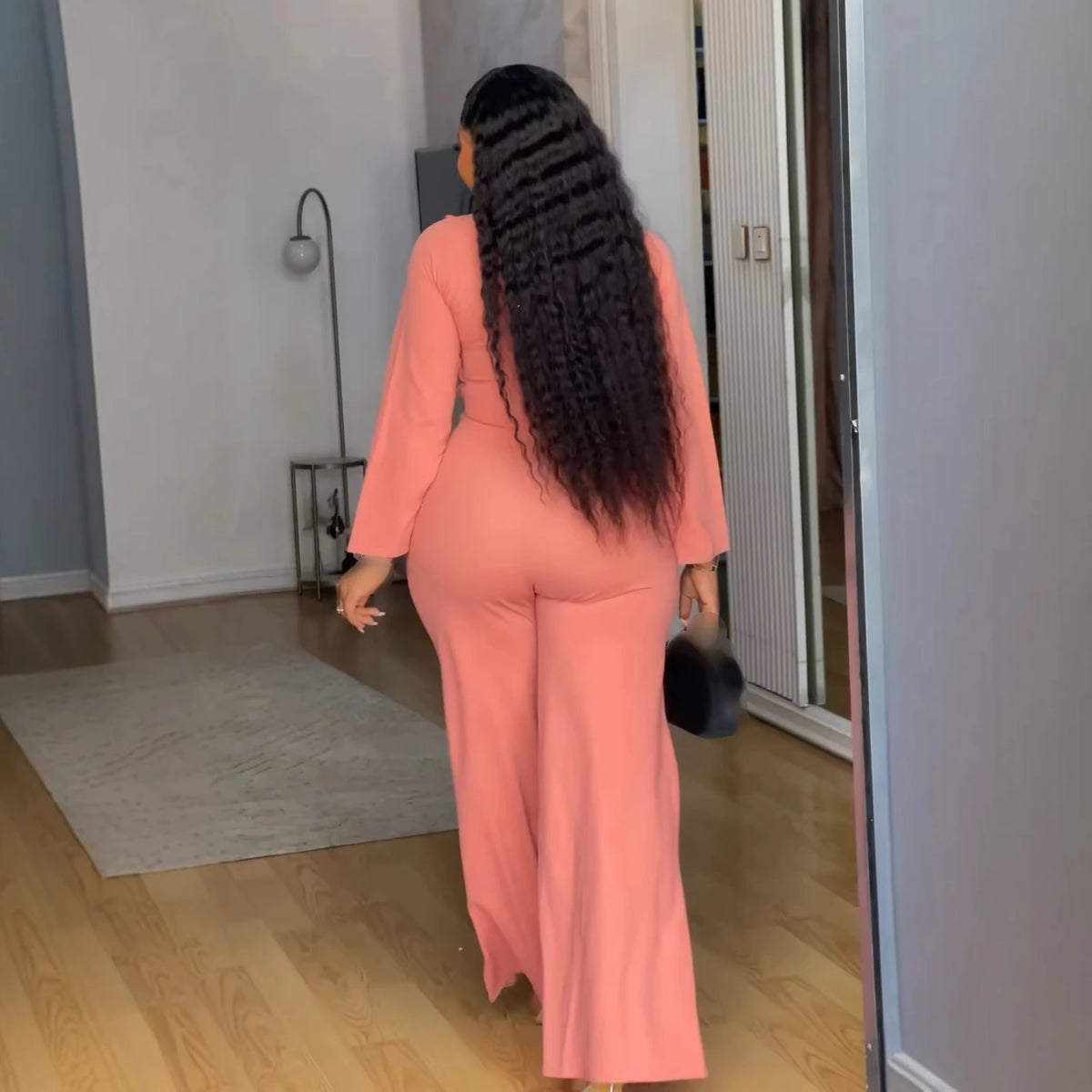 Women's Elegant Summer High Waist Straight Leg Jumpsuit